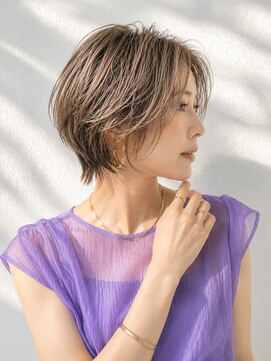 アッシュ 学芸大学店(Ash) ショートボブ/大人女性/グレージュ/白髪ぼかし/脱白髪染め