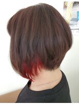 ラグゼヘアカミヤ 菊川店(luxe hair CAMIYA) インナーカラーレッド