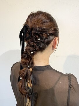 ヘアートラム(HAIR TRAm.) お呼ばれヘアセット※編みおろしアレンジ※