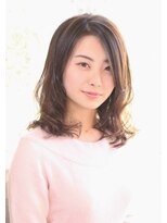 ヘアーデザイン リント(hair design Rinto) 大人センターパートミディ◎20代30代40代50代