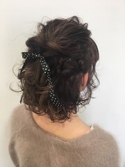 お呼ばれヘアセット ハーフアップ