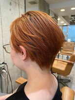 ヘアーアンドメイク ファット(Hair&Make PHAT)&nbsp;大人ショートオレンジベージュ30代40代