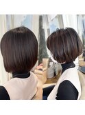 30代、40代/前下がりショートボブ/大宮