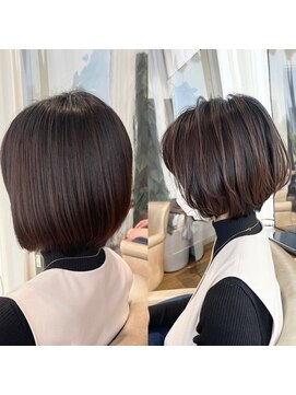 バンプ ギンザ(BUMP GINZA) 30代、40代/前下がりショートボブ/大宮