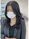 ブルーブラック☆レイヤーカット☆フェイスレイヤー