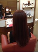 髪質再生カラー　カシスレッド　韓国レッド