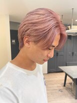 ルーブ トウキョウ(Loob. TOKYO)&nbsp;メンズ前下がりカット.韓国風メンズカット、くすみピンク.池袋
