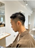 【soy-kufu】MEN'S HAIRアッシュブラックマッシュパーマ