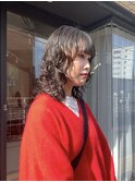 ウルフパーマミディアムパーマウルフカットニュアンスパーマ