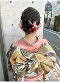 ボブから★ふわふわ和装アップスタイル