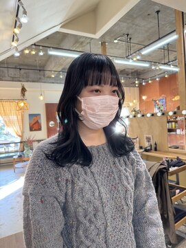 チャプター 問屋町(chapter) ミルクティーブラウンカラーレイヤーカットケアブリーチ韓国ヘア