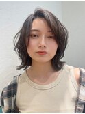 イメチェン外ハネボブ美髪×ブリーチなしレイヤー韓国[立川]
