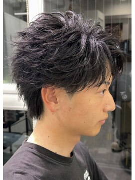 オーシャントーキョーウエスト 心斎橋 (OCEAN TOKYO WEST) フェザーパーマニュアンスショートセンターパート