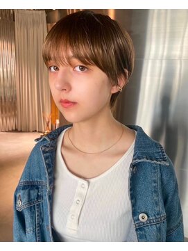 アンス 大阪梅田(ANs.) 大人ガーリー チョコレート プリカール 小顔 丸みショートボブ