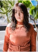 マロンブラウン×ウェーブパーマ【岡山】デジタルパーマ