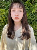 越谷で人気ミディアムカット×透明感カラーヘア