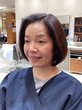 ピークアブー アヴェダ アトレ恵比寿(PEEK-A-BOO AVEDA) ワンレングスボブベージュブラウン