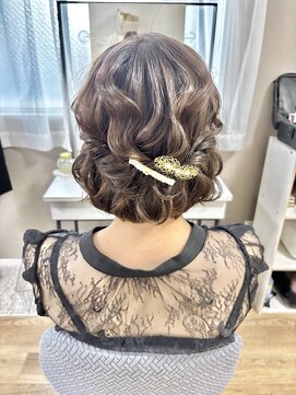 ハーフアップスタイル