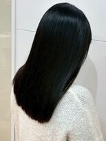 カミラボ(KAMI LABO)&nbsp;アッシュブラック ダブルカラー セミロング ダメージレス