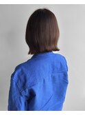 ブラウンベージュ/ぱっつんボブイメチェン
