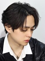 アズ ワン(AS ONE)&nbsp;韓国メンズヘアコンマバング韓国マッシュセンターパートフェザー