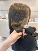 イメチェン/ピンクベージュ/前髪/東戸塚