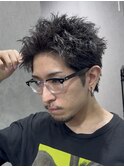 刈り上げスパイキーショートピンパーマツイストパーマ
