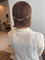 アモレット(amoretto)&nbsp;切りっぱなしボブ ヘアアレンジ お呼ばれヘア 結婚式 20代