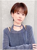 ハンサムショート/丸みショートボブ/20代30代40代50代/顔周り