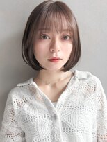 リヤン 表参道(lyann)&nbsp;愛されサイドバングミルクブラウンこなれヘア夏結べるボブF