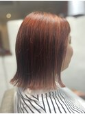 切りっぱなしボブ/カッパーレッド
