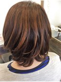 ミディアム×ボブ