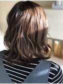 ボブ　艶カラー