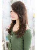 アシンメトリー大人顔…ローライト艶カラーエレガントロングa