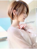 可愛いひし形アッシュブラウン/20代/30代/40代/ショート/ボブ