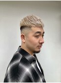 スキンフェード×ホワイトベージュ