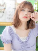 バレイヤージュ小顔韓国風ピンクベージュa戸田公園20代30代40代