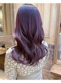 ルビーアメジスト_暖色系カラー_うる艶髪_冬カラー_くびれヘア
