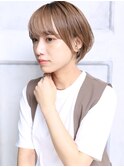 大人可愛い小顔ツヤ髪くびれショートショートボブ前髪ありB4