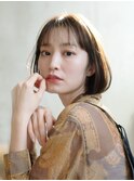 ナチュラルストレートボブ_チェリーブラウンフェミニン_59091