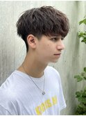 ソフトツイストパーマ刈り上げマッシュツーブロショートレイヤー
