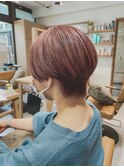 ピンクベージュ/くすみピンク/コンパクトショート/【1ブリーチ】