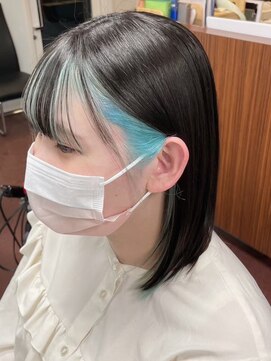 美容室シンプル ウィン(Simple Win) 水色フェイスフレーミング