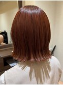 【Luccica】外ハネボブ×オレンジブラウン