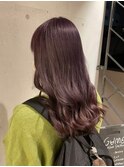 ダブルカラーラベンダーブラウンカラーケアブリーチハイトーン