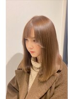 ヘアーデザインプレクト(Hair Design PRECT) ミディアム/ツヤ髪ベージュカラー