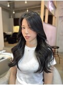 グレージュ×似合わせ顔まわりカット
