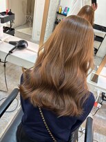 ブレンド 渋谷(BLend)&nbsp;黒髪ボブルフネビージュ小顔ワンレンスペインカール