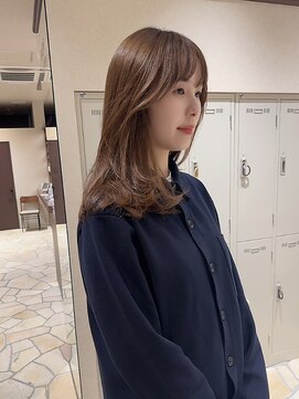 ジアン バイ ミルボン 西宮ガーデンズプラス(GIEN by milbon) 透明感のあるナチュラルウェーブ/ミルクティーベージュ