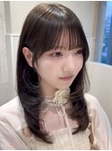 eri/ハイレイヤーカット/透明感カラー/ぱっつん前髪/髪質改善